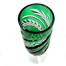 Load image into Gallery viewer, Green Wheat Flute Champagne Glass