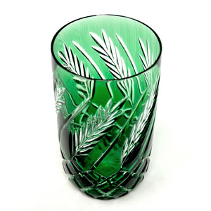 NEW! Green Wheat Stemless Champagne Glass - Pair