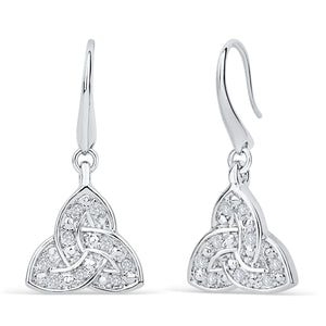 Trinity Knot Crystal Earrings