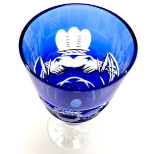 Blue Claddagh Champagne Glass